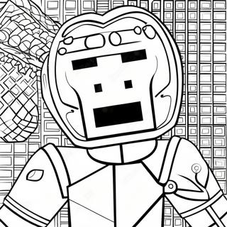 Diamond Armor Minecraft Steve Coloring Page 36674-30563