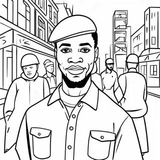 Urban African American Coloring Page 36694-30574