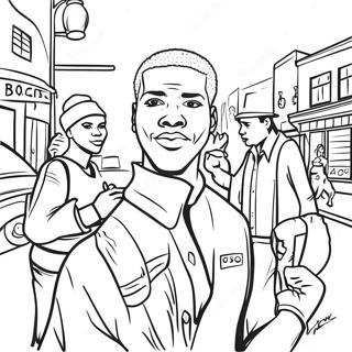 Urban African American Coloring Page 36694-30575