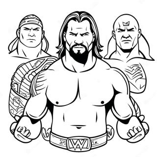 Thick Lined Wwe Coloring Page 36704-30582