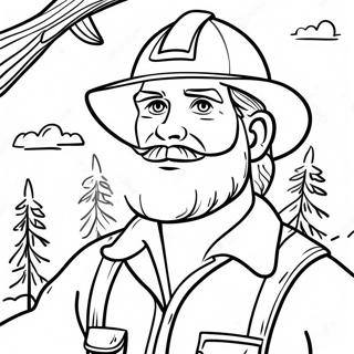 Lumberjack Coloring Pages