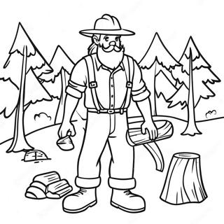 Lumberjack Coloring Page 36725-30592