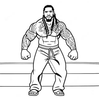 Jey Uso In Action Coloring Page 36736-30599