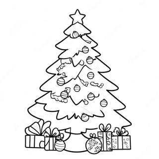 Festive Christmas Tree Coloring Page 36746-30612