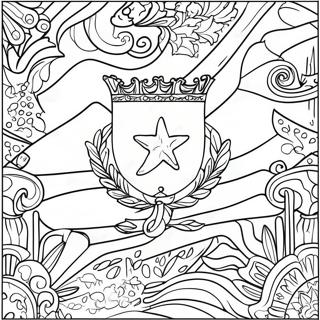 Jamaica Flag Coloring Page 36755-30624