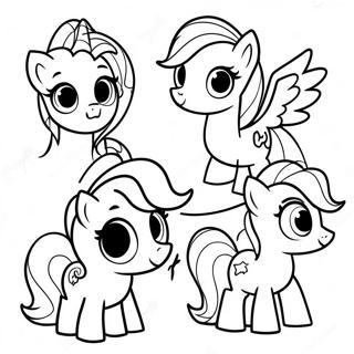 Spooky My Little Pony Characters Coloring Page 36766-30638