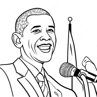 Barack Obama Giving A Speech Coloring Page 36776-30633