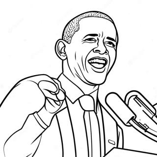 Barack Obama Giving A Speech Coloring Page 36776-30634