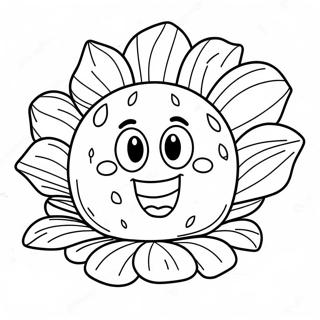 Happy Lettuce Character Coloring Page 36786-30642