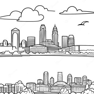 Cleveland Skyline Coloring Page 36796-30649