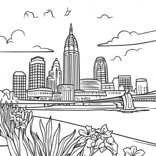 Cleveland Skyline Coloring Page 36796-30650