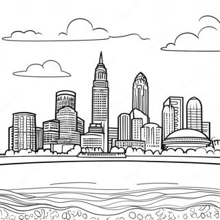 Cleveland Skyline Coloring Page 36796-30652