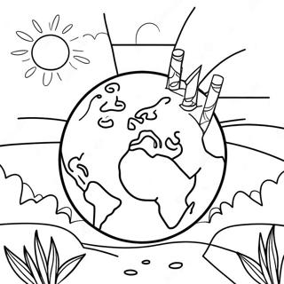 Earth Day Celebration Coloring Page 3679-2988