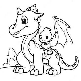 Adventurous Dragon And Boy Coloring Page 36806-30662