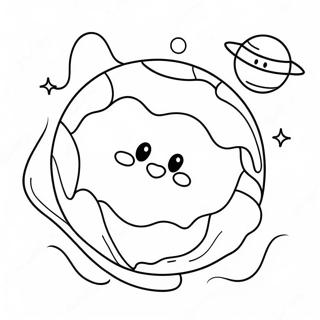 Cute Earth With Happy Faces Coloring Page 3680-2991