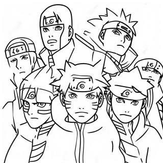 Naruto Akatsuki Members Coloring Page 36826-30681