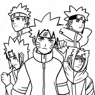 Naruto Akatsuki Members Coloring Page 36826-30683