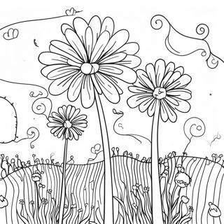 Whimsical Dandelion Field Coloring Page 36836-30685