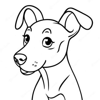 Playful Doberman Puppy Coloring Page 36846-30691