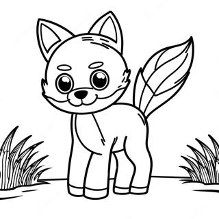 Minecraft Fox Coloring Pages