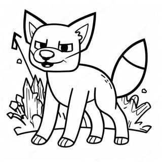 Minecraft Fox Coloring Page 36865-30702