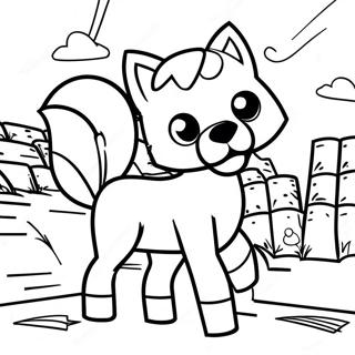 Minecraft Fox Coloring Page 36865-30703