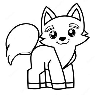 Minecraft Fox Coloring Page 36865-30704