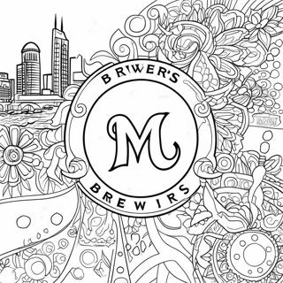 Milwaukee Brewers Logo Coloring Page 36896-30732