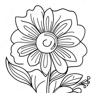 Vibrant Violet Flower Coloring Page 36906-30741