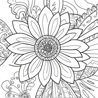 Vibrant Violet Flower Coloring Page 36906-30742