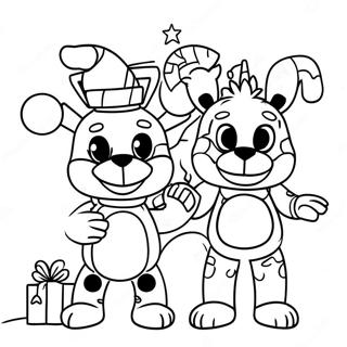 Fnaf Christmas Coloring Page 36915-30755