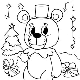 Fnaf Christmas Coloring Page 36915-30756