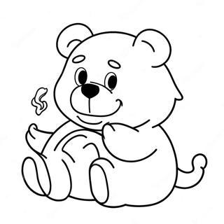 Chill Stoner Care Bear Coloring Page 36936-30764