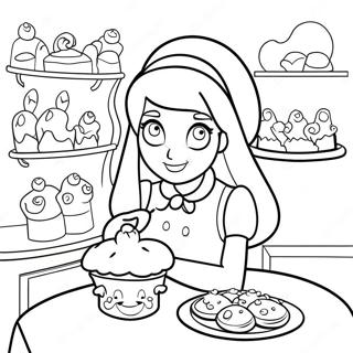 Alice In Wonderland Bakery Coloring Page 36945-30771