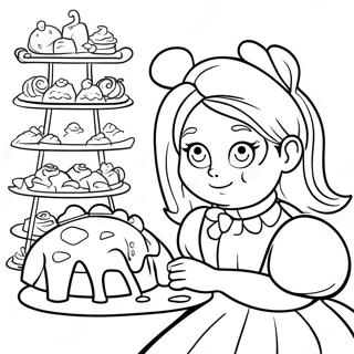 Alice In Wonderland Bakery Coloring Page 36945-30772