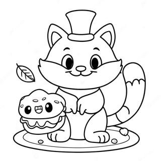 Cheshire Cat Baking Cookies Coloring Page 36946-30774