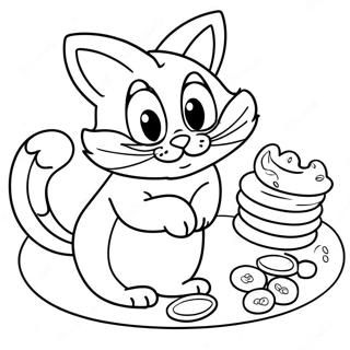 Cheshire Cat Baking Cookies Coloring Page 36946-30776