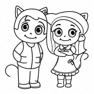 Sam And Cat Coloring Page 36985-30802