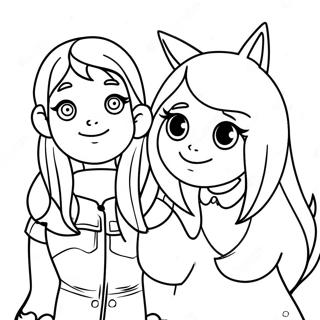 Sam And Cat Coloring Page 36985-30803