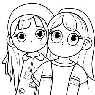 Sam And Cat Coloring Page 36985-30804