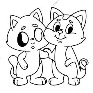 Funny Sam And Cat Coloring Page 36986-30798