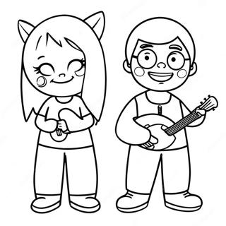 Funny Sam And Cat Coloring Page 36986-30799