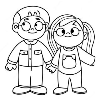 Funny Sam And Cat Coloring Page 36986-30800