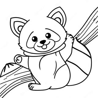 Red Panda Coloring Page 3699-3002