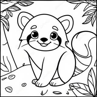 Red Panda Coloring Page 3699-3004