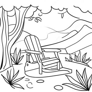 Relaxing Nature Scene Healing Coloring Page 37006-30821