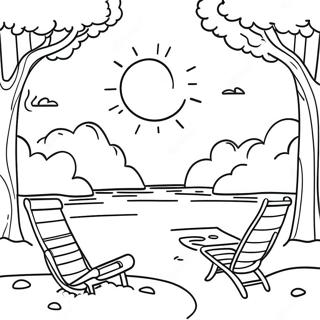 Relaxing Nature Scene Healing Coloring Page 37006-30824