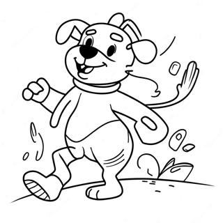 Dog Man In Action Coloring Page 37036-30843