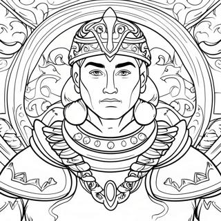 Midas In Golden Armor Coloring Page 37046-30846