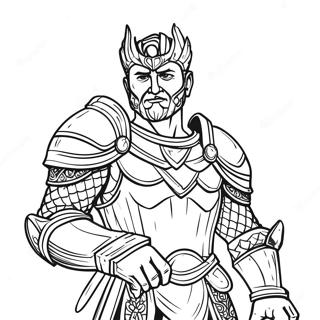 Midas In Golden Armor Coloring Page 37046-30847